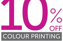 10% off colour printing