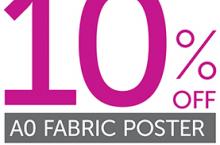 10% off A0 fabric posters